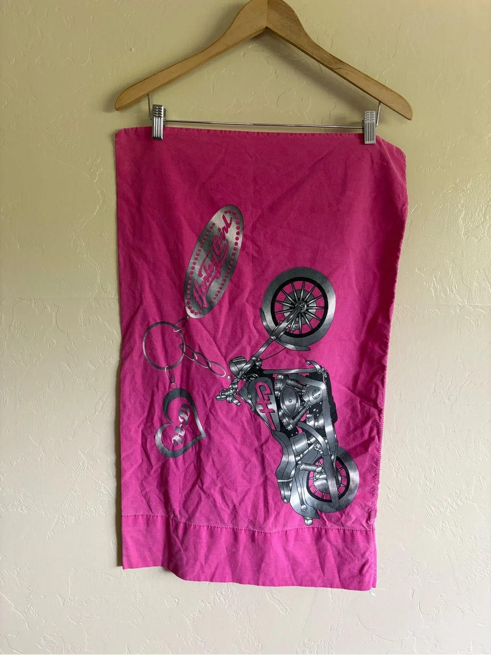 Harley Davidson Motorcycles Pink Silver Grey Standard 100% Cotton Pillow Case